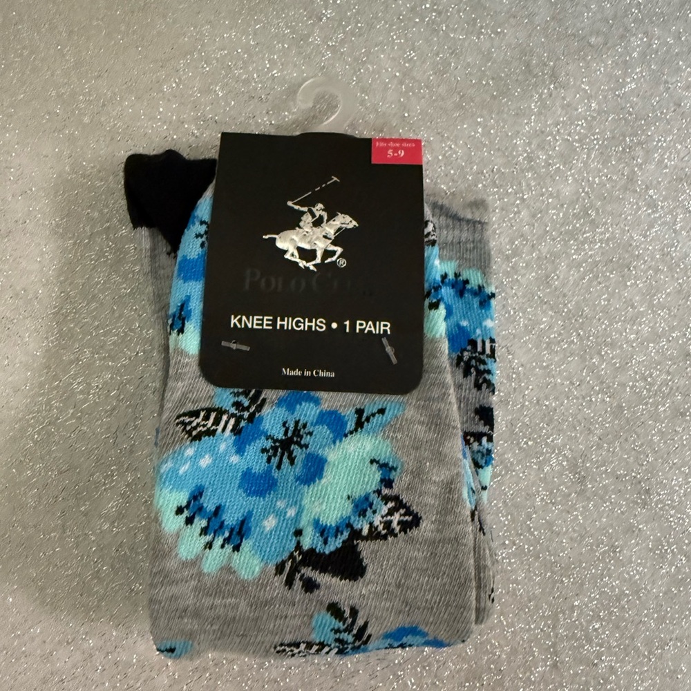 Floral Knee High Socks